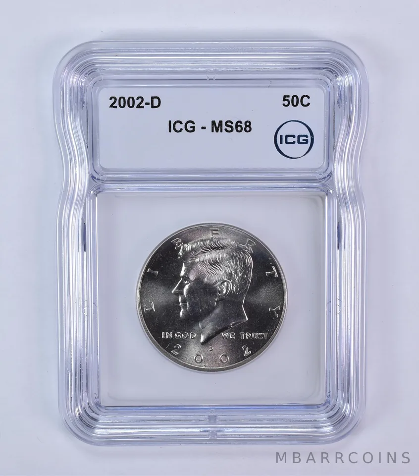 2002-D Kennedy Half Dollar MS68 ICG