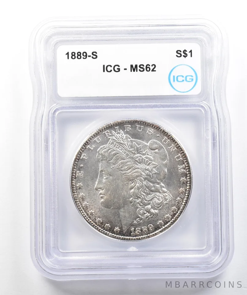 1889-S Morgan Silver Dollar MS62 ICG *9863