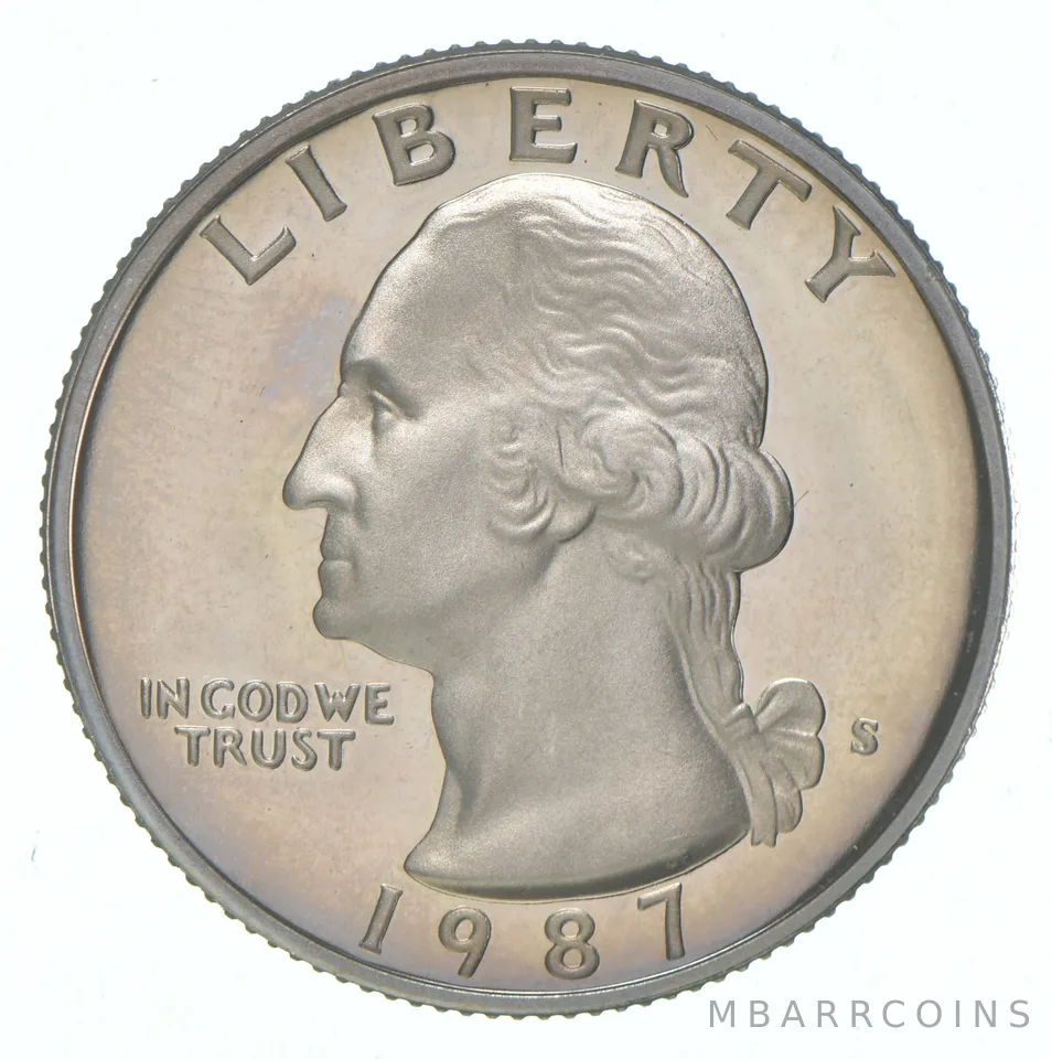 1987-S Washington Quarter CLAD Proof