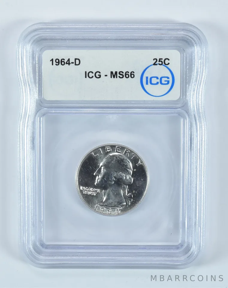 1964-D Washington Quarter MS66 ICG
