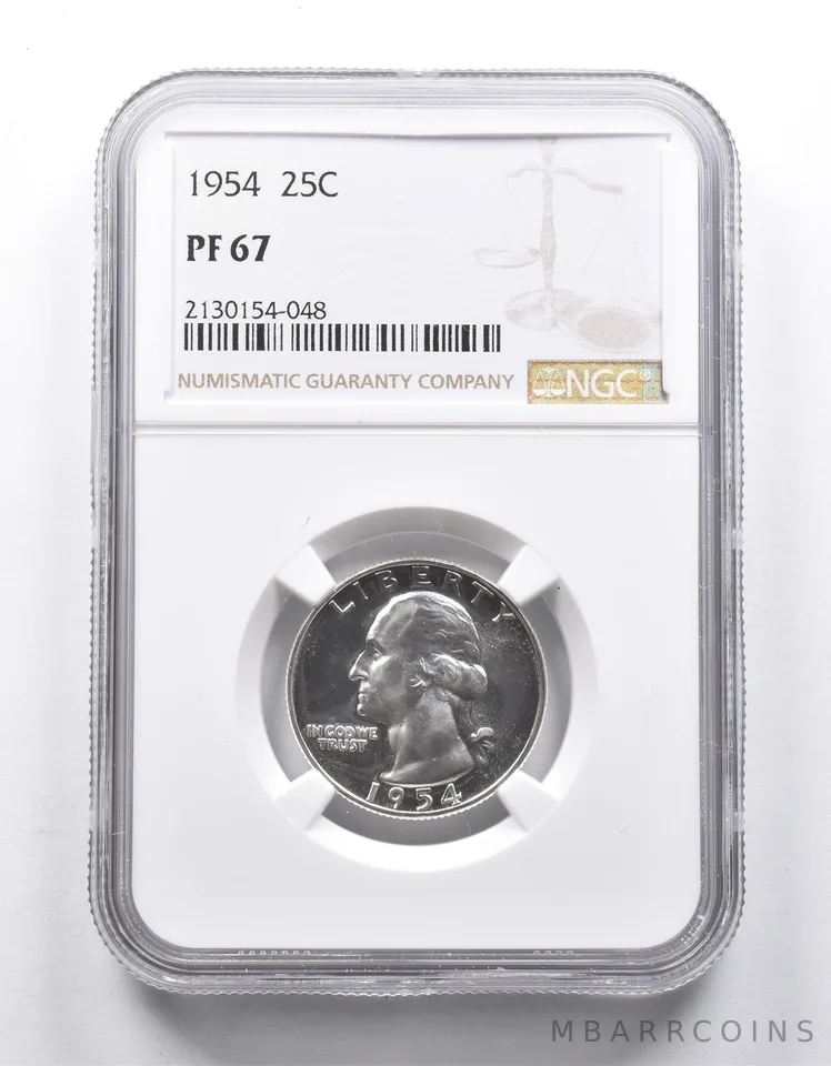 PF67 1954 Washington Quarter NGC Great Contrast a9969