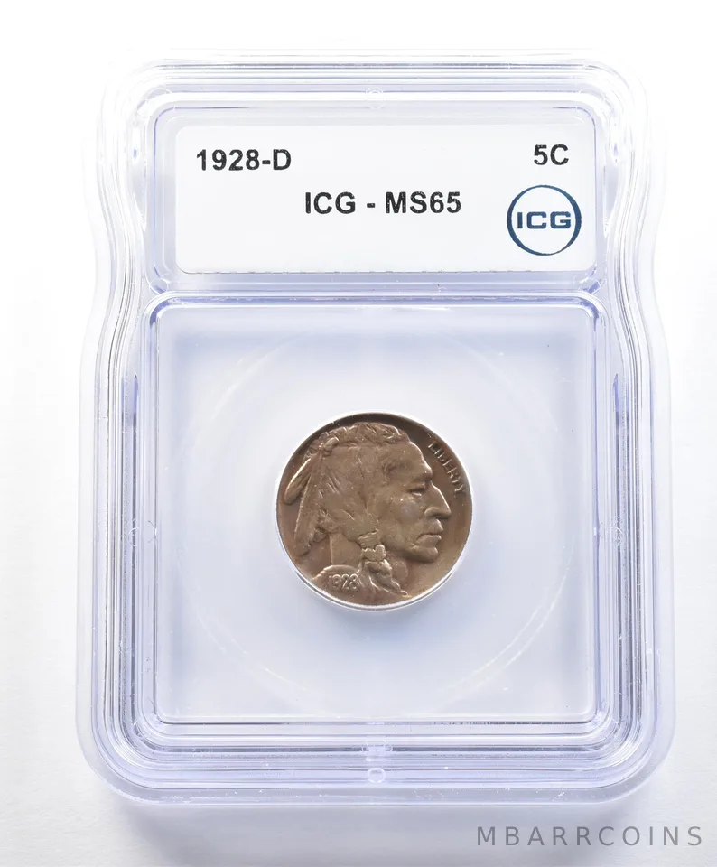 1928-D Indian Head Buffalo Nickel MS65 ICG *9014