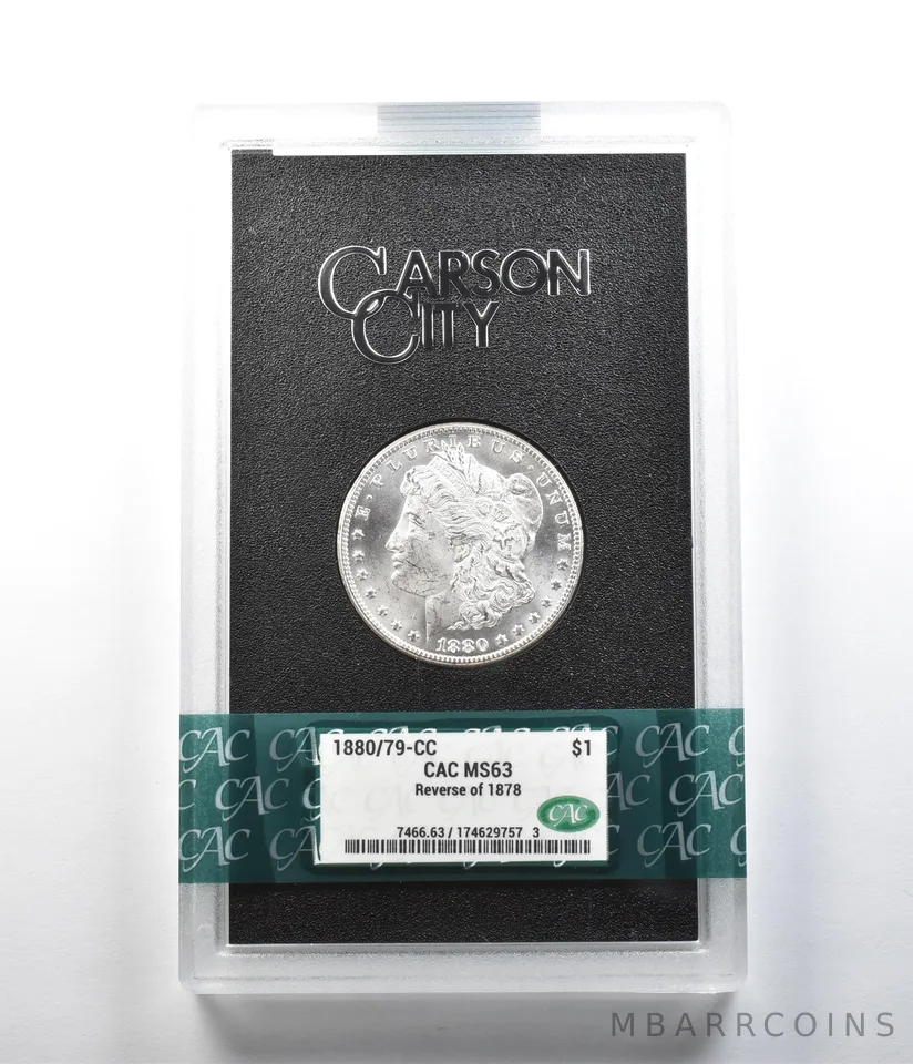 1880/79-CC Morgan Silver Dollar Reverse Of 78 GSA Treasure MS63 CAC CACg *0864
