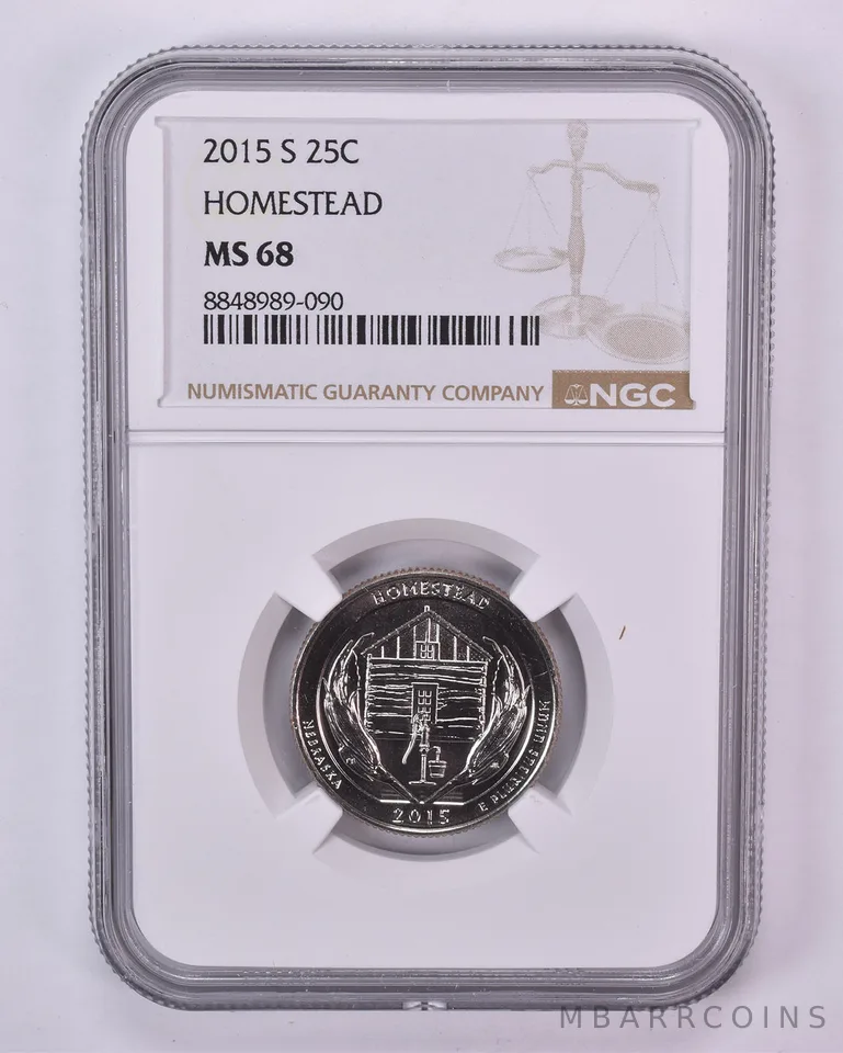 2015-S Washington Quarter ATB Homestead MS68 NGC