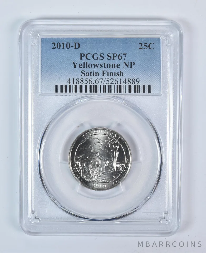 2010-D Washington Quarter ATB Yellowstone Satin Finish SP67 PCGS