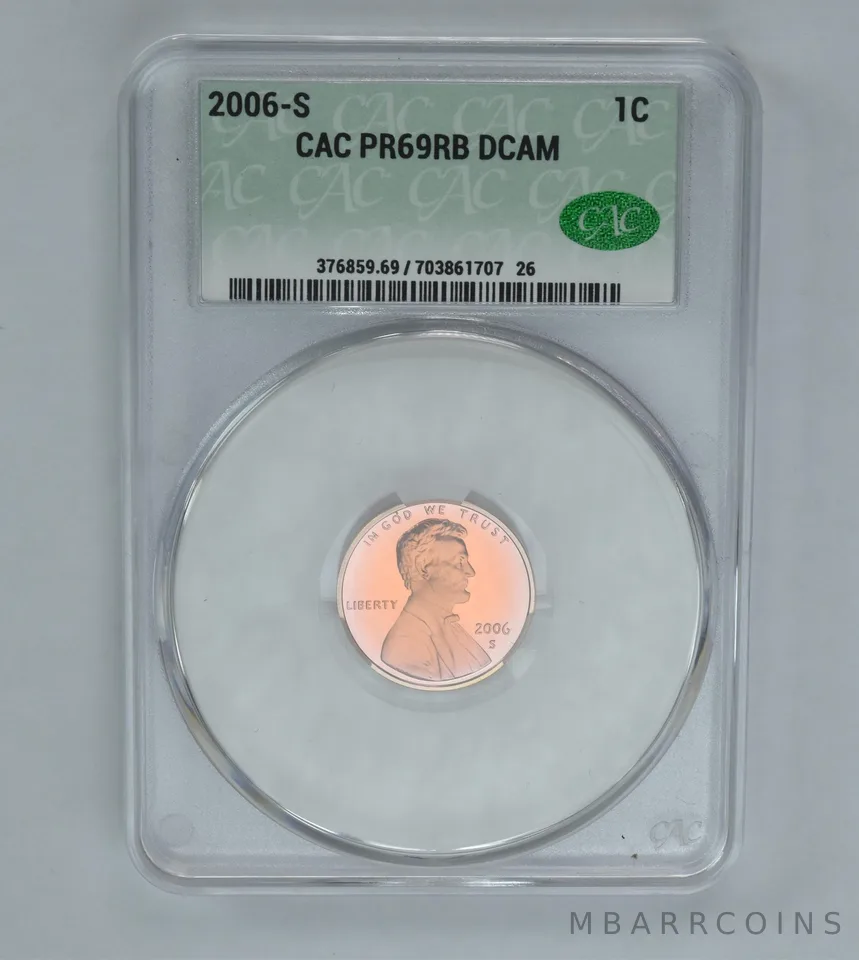 2006-S Lincoln Memorial Cent PR69 RB DCAM CAC CACg Beautiful Tone *1005