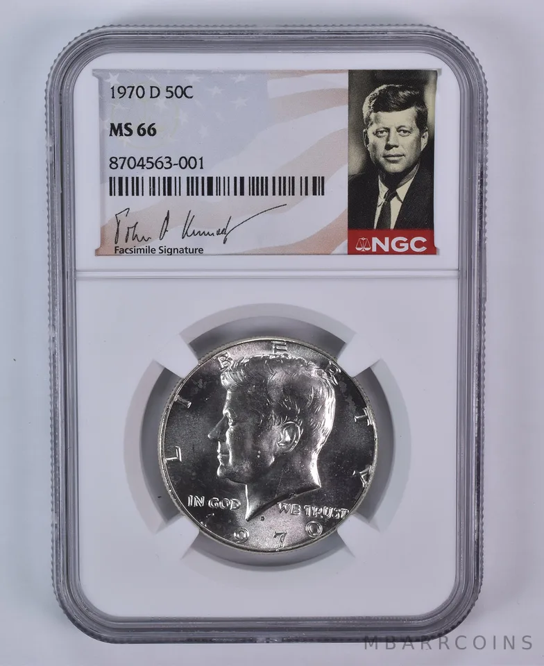 1970-D Kennedy Half Dollar MS66 NGC Signature Label