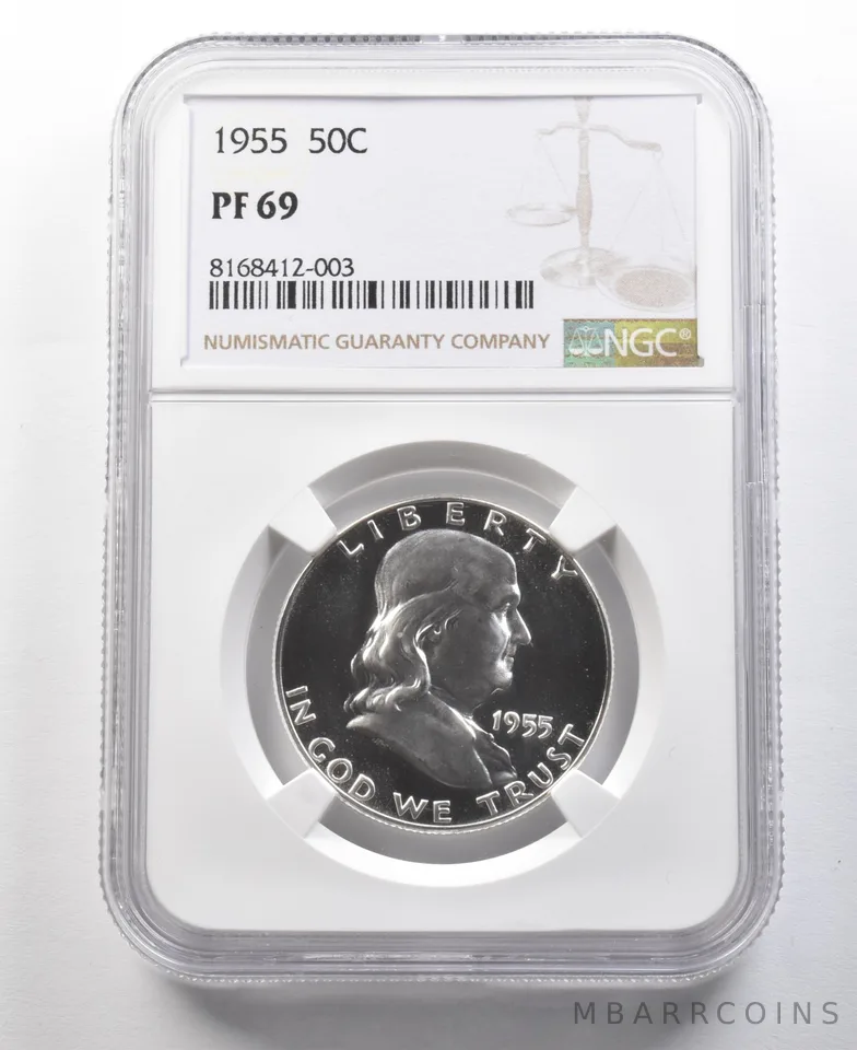 1955 Franklin Half Dollar PF69 NGC Cameo Look *0319