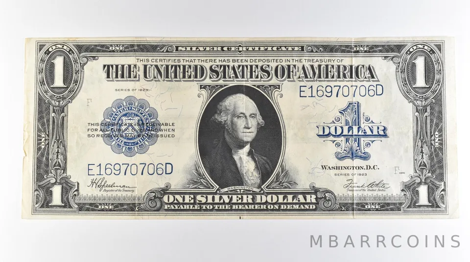 1923 $1 Silver Certificate Large Note Blue Seal FR#237 *0768