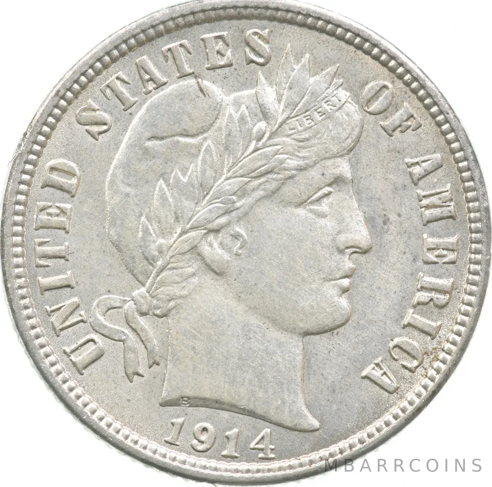 1914 Barber Dime a9019