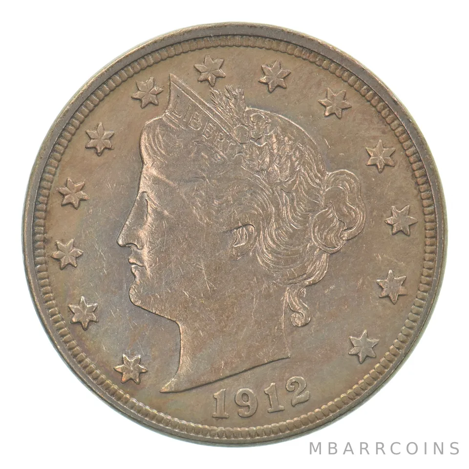 1912 Liberty V Nickel Beautiful Tone *9547