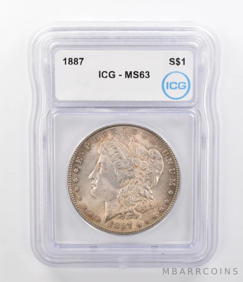 1887 Morgan Silver Dollar MS63 ICG Beautiful Tone *9779
