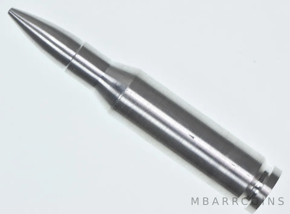 2 Oz Silver Bullet .308 Caliber Silvertowne Mint