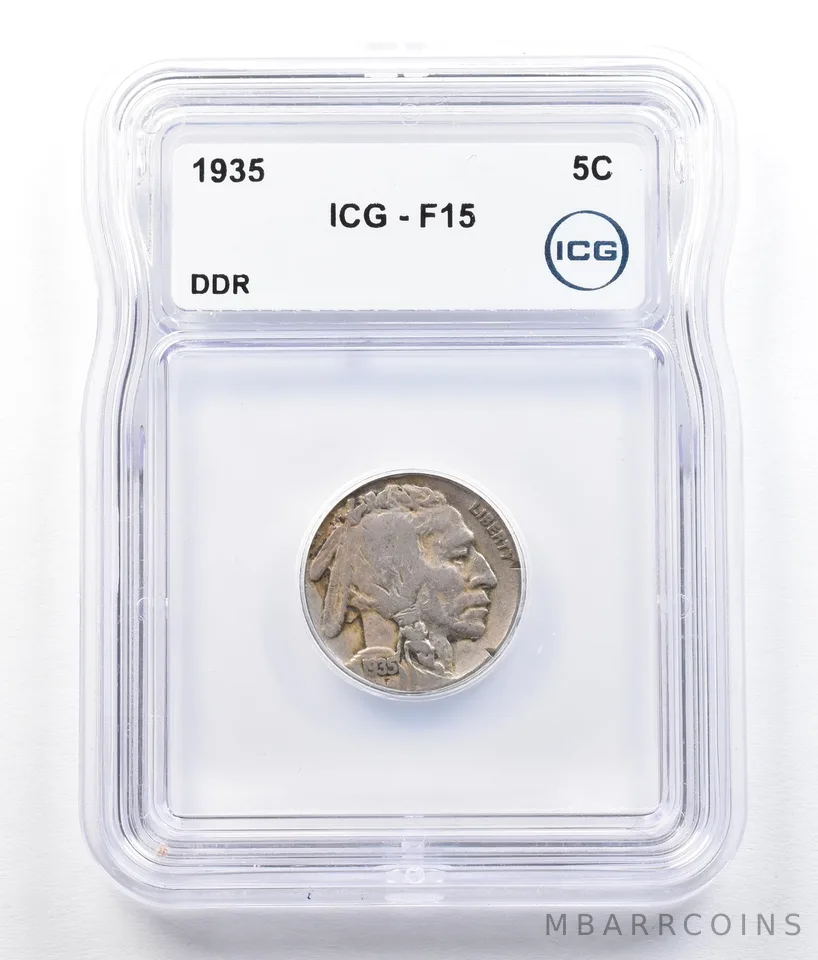 1935 Indian Head Buffalo Nickel DDR F15 ICG *0644
