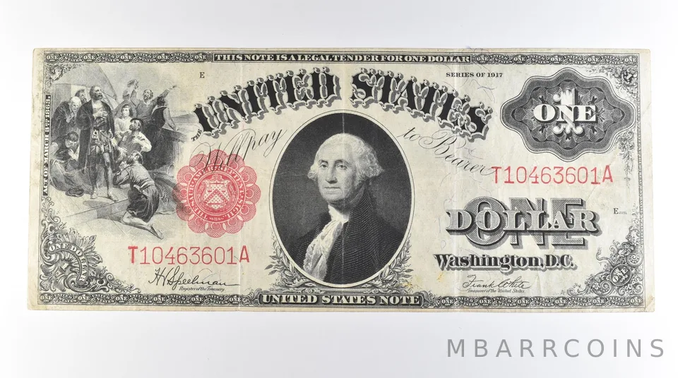 1917 $1 Legal Tender Large Note Red Seal FR#39 *0603
