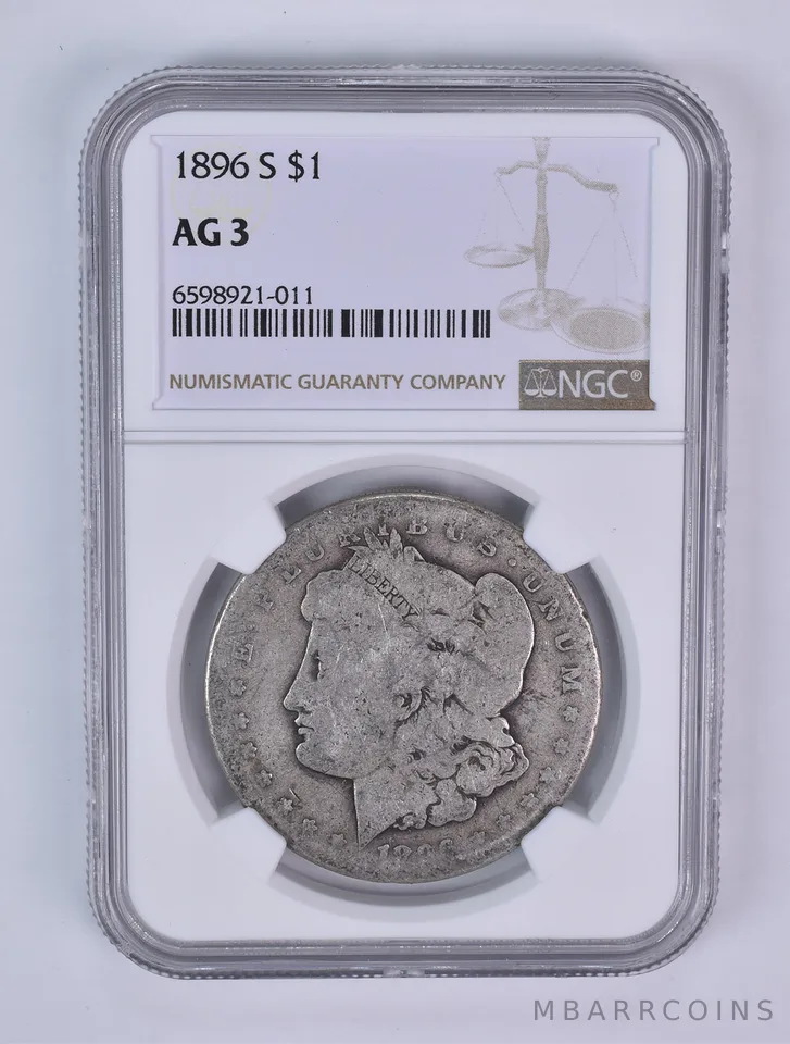 1896-S Morgan Silver Dollar AG3 NGC Lowball