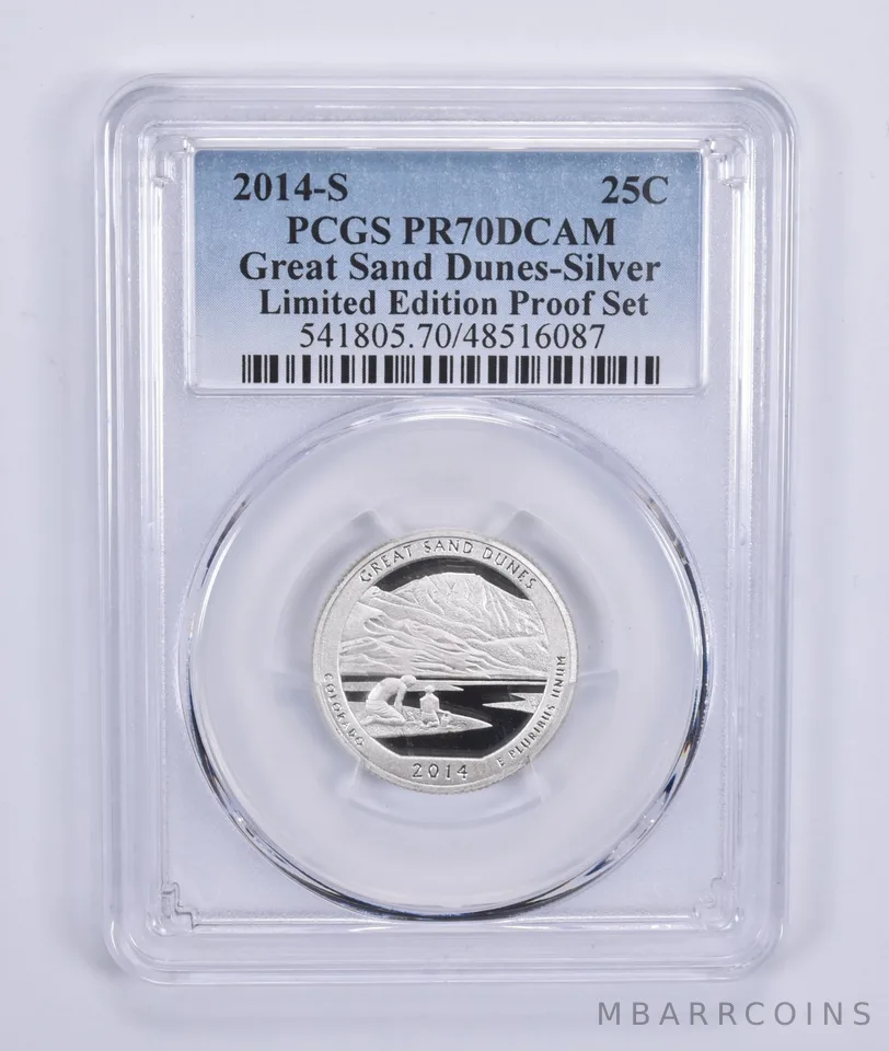 2014-S Quarter Silver Great Sand Dunes Limited Edition Set PR70 PCGS