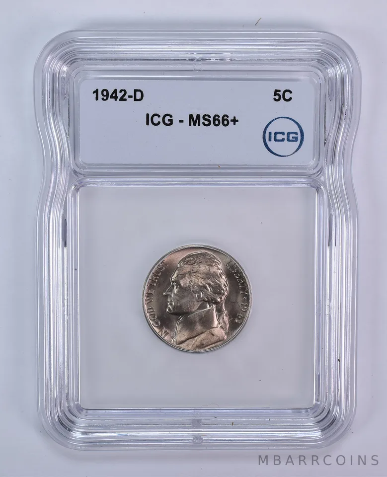 1942-D Jefferson Nickel MS66+ ICG
