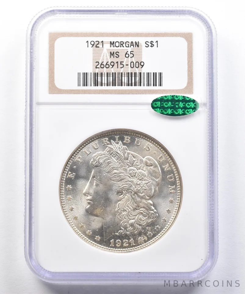 1921 Morgan Silver Dollar MS65 NGC CAC *1755