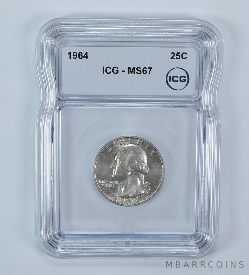 1964 Washington Quarter MS67 ICG