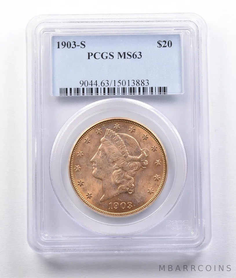 1903-S $20 Liberty Head Gold Double Eagle MS63 PCGS *2972
