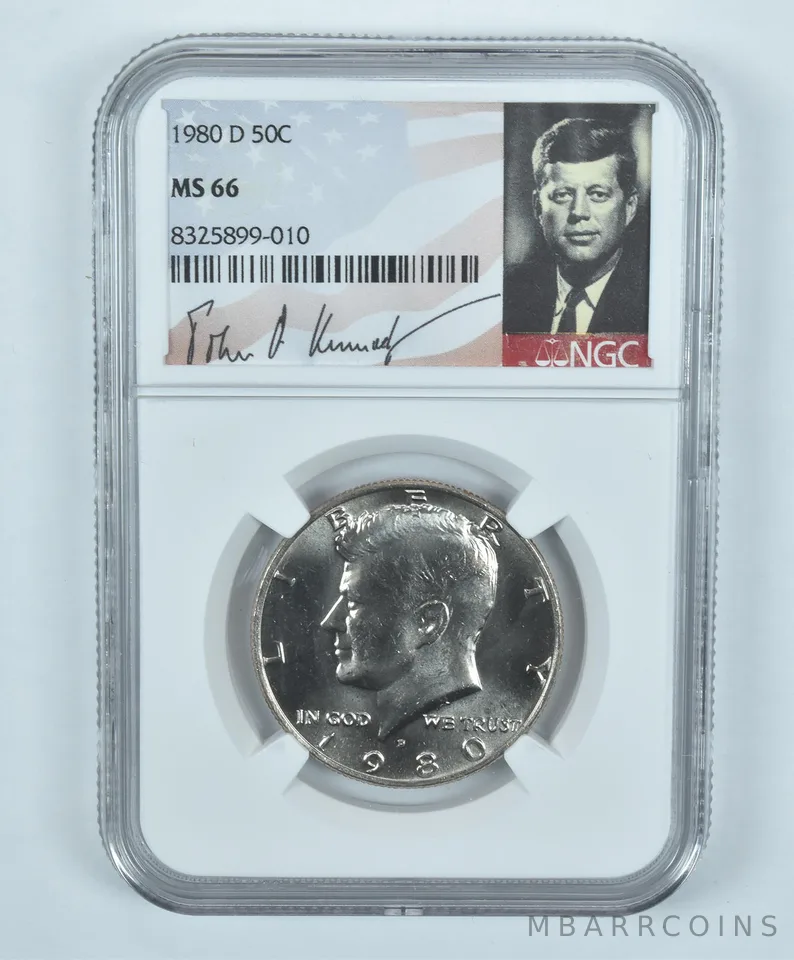 1980-D Kennedy Half Dollar MS66 NGC Special Label