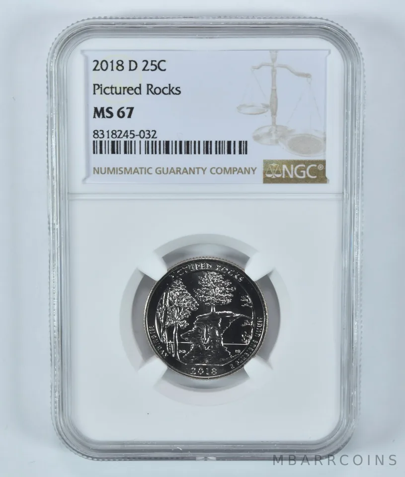 2018-D Washington Quarter Pictured Rocks America The Beautiful MS67 NGC