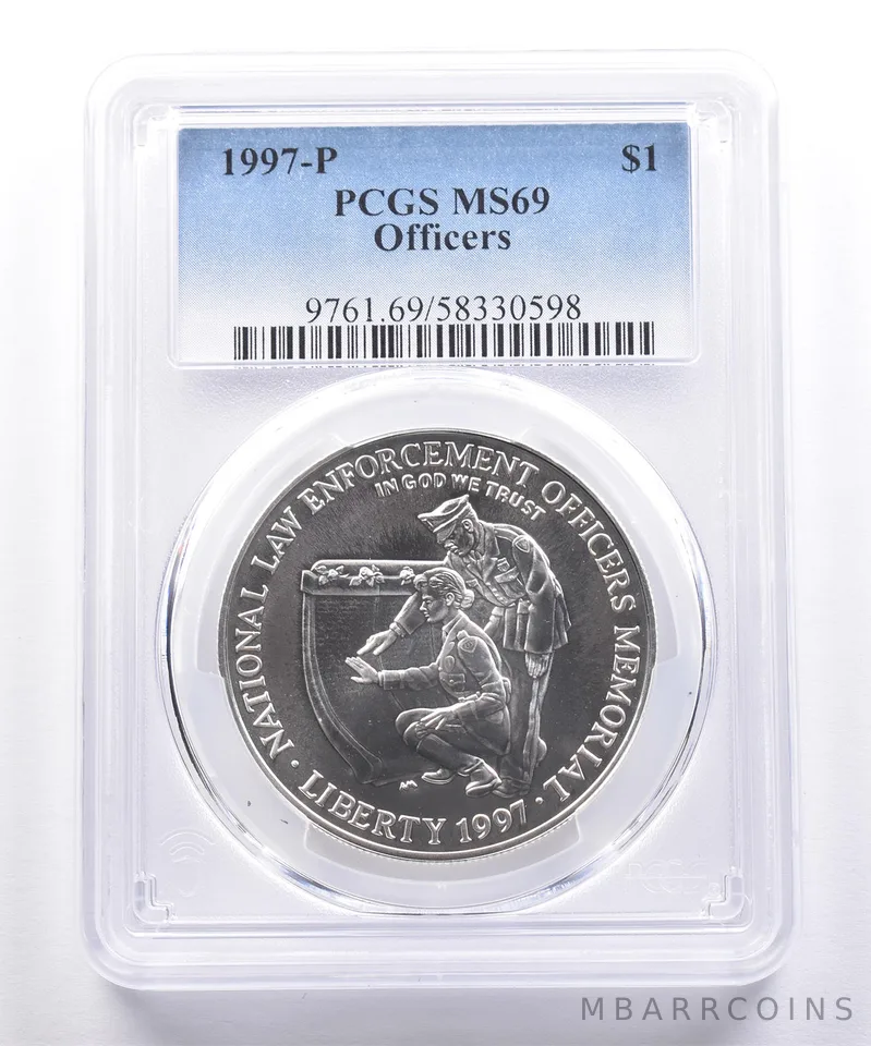 1997-P Law Officers Commemorative Silver Dollar MS69 PCGS