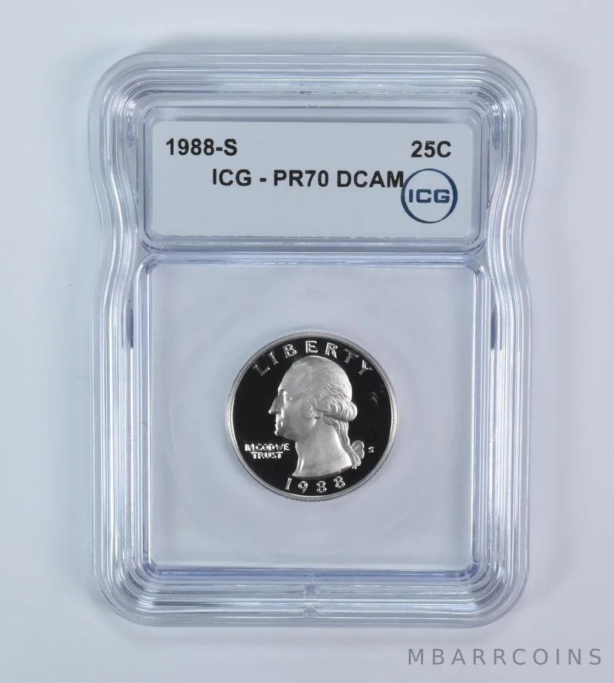 1988-S Washington Quarter PR70 DCAM ICG