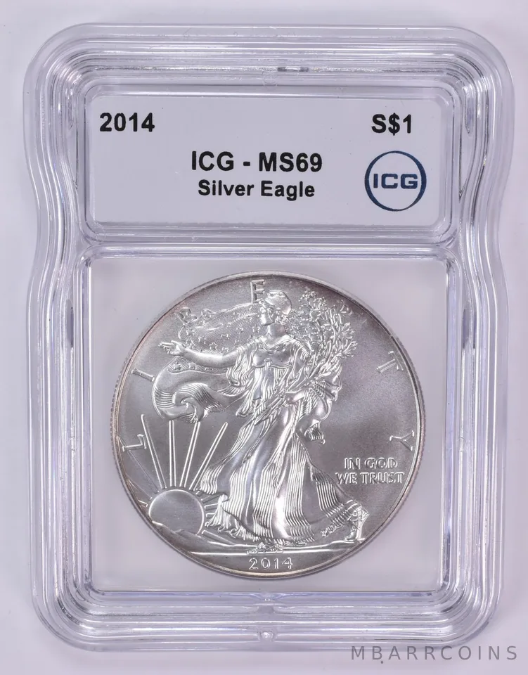 2014 American Silver Eagle MS69 ICG