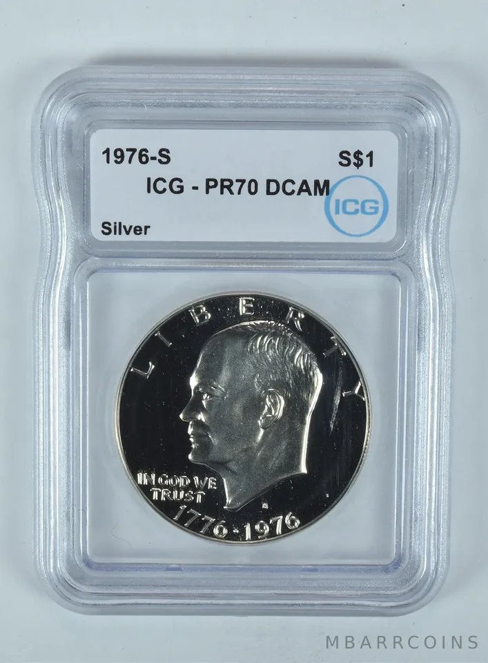 1976-S Eisenhower $1 Silver PR70 DCAM ICG
