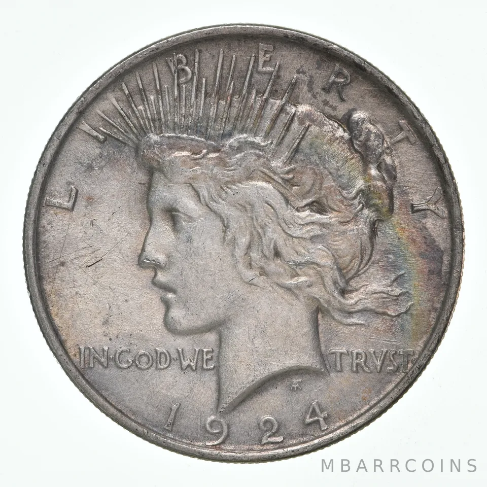 1924 Peace Silver Dollar- Great Color/Tone a5134