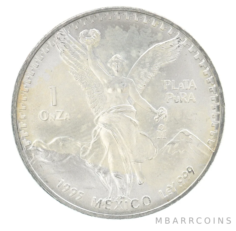 1995 Mo Mexico 1 Onza Silver Libertad Nice Tone *7593