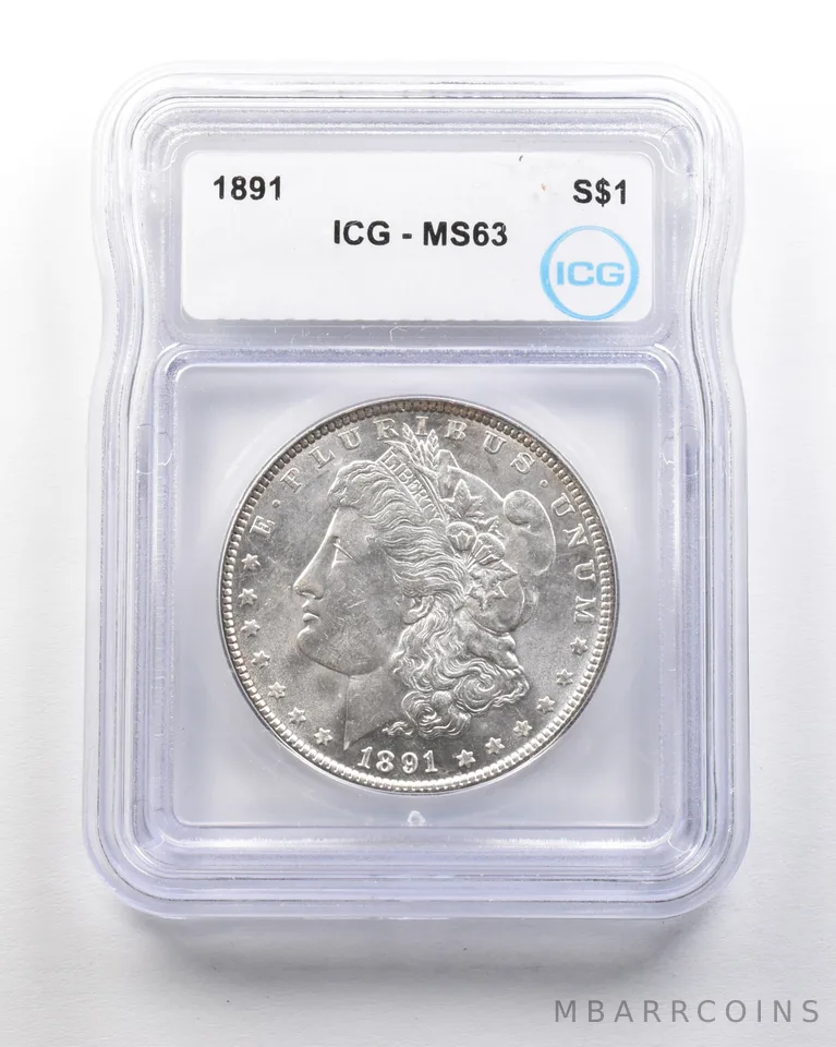 1891 Morgan Silver Dollar MS63 ICG *1651