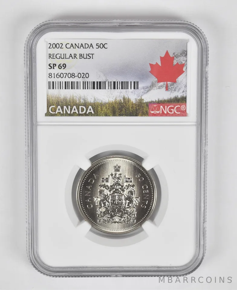 2002 Canada 50 Cents Regular Bust SP69 NGC Canada Label