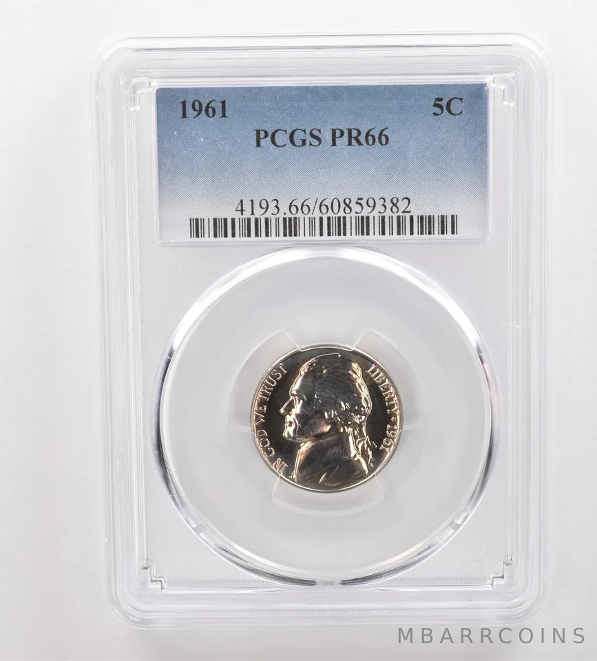 1961 Jefferson Nickel PR66 PCGS Beautiful Tone *3283