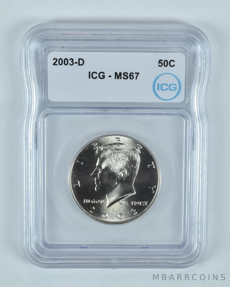 2003-D Kennedy Half Dollar MS67 ICG