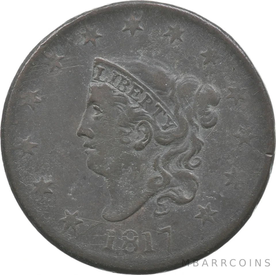 1817 Matron Head Large Cent a4779