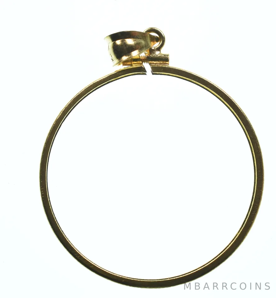 14K 32mm Gold Filled 1 Oz Canada Maple Leaf Coin Bezel Pendant Frame Edge *1446