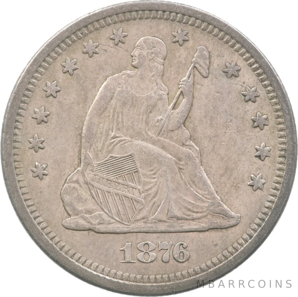 1876-S Seated Liberty Quarter *8312