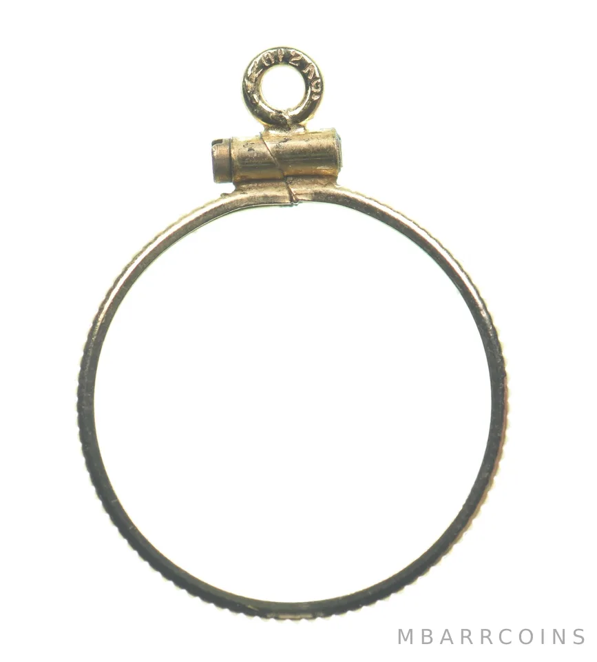 12k 0.6 Gram Gold Filled 15.5mm Coin Bezel Pendant Frame Edge *4920