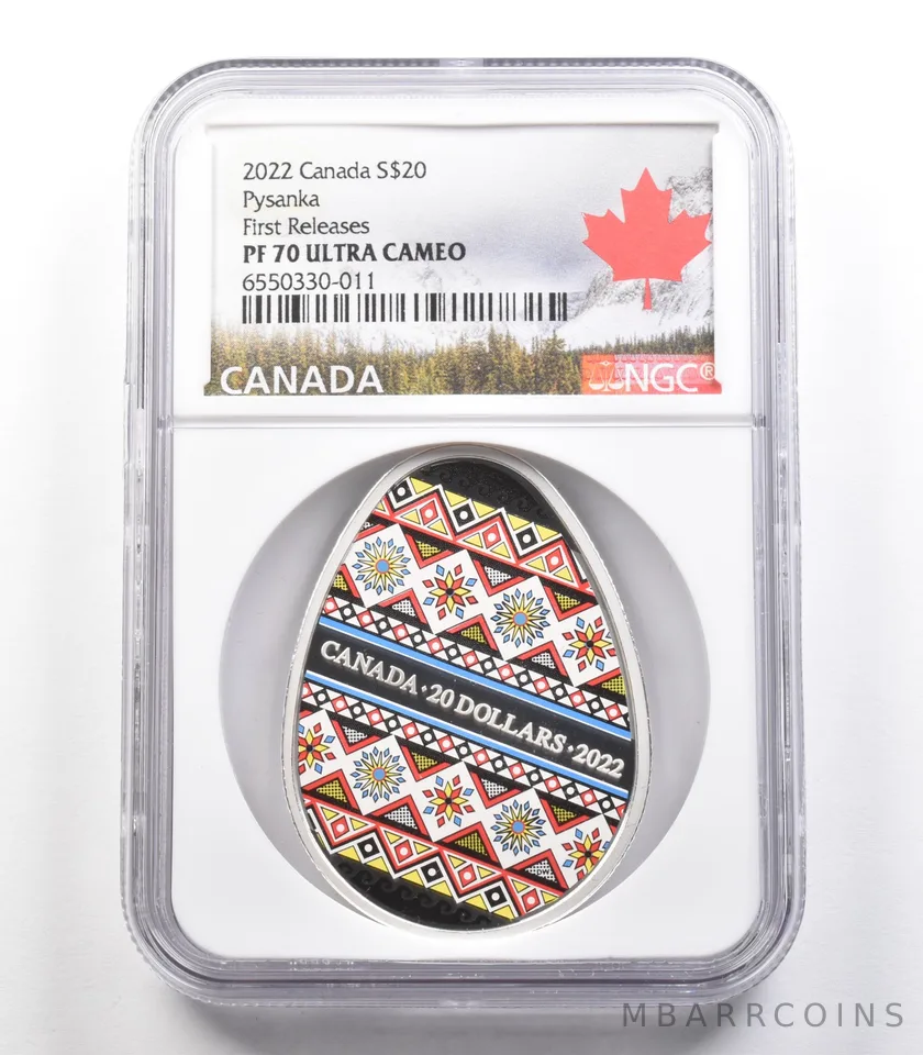2022 Canada 20 Dollars Silver Pysanka First Releases PF70 UCAM NGC a2484