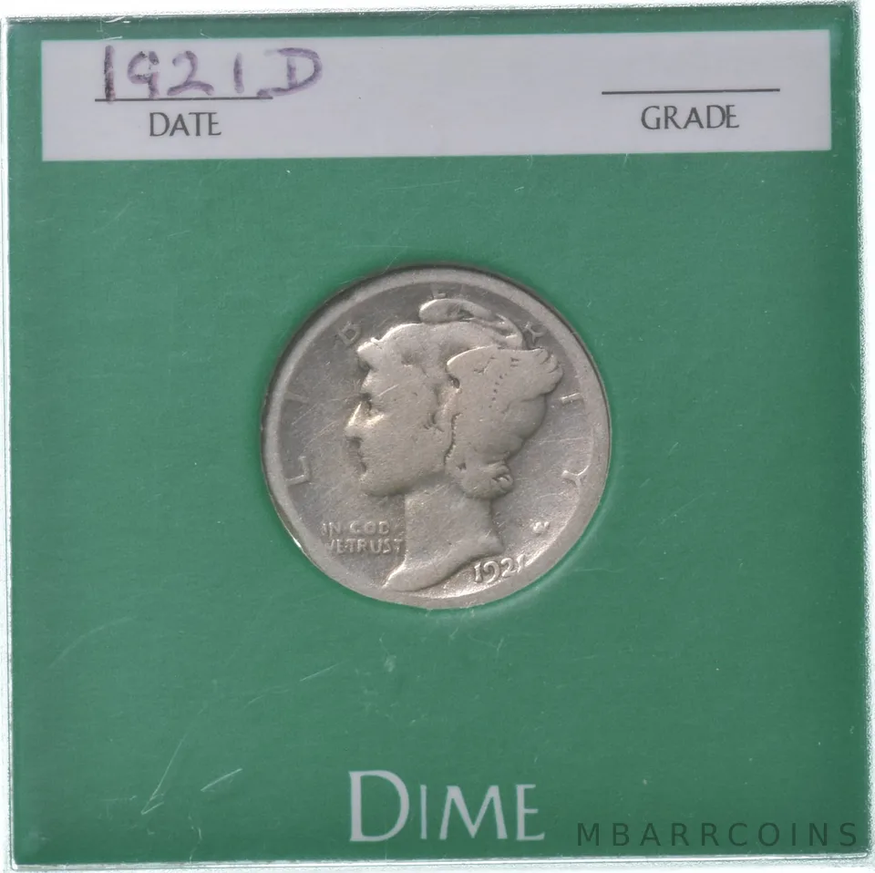 1921-D Mercury Dime a6182