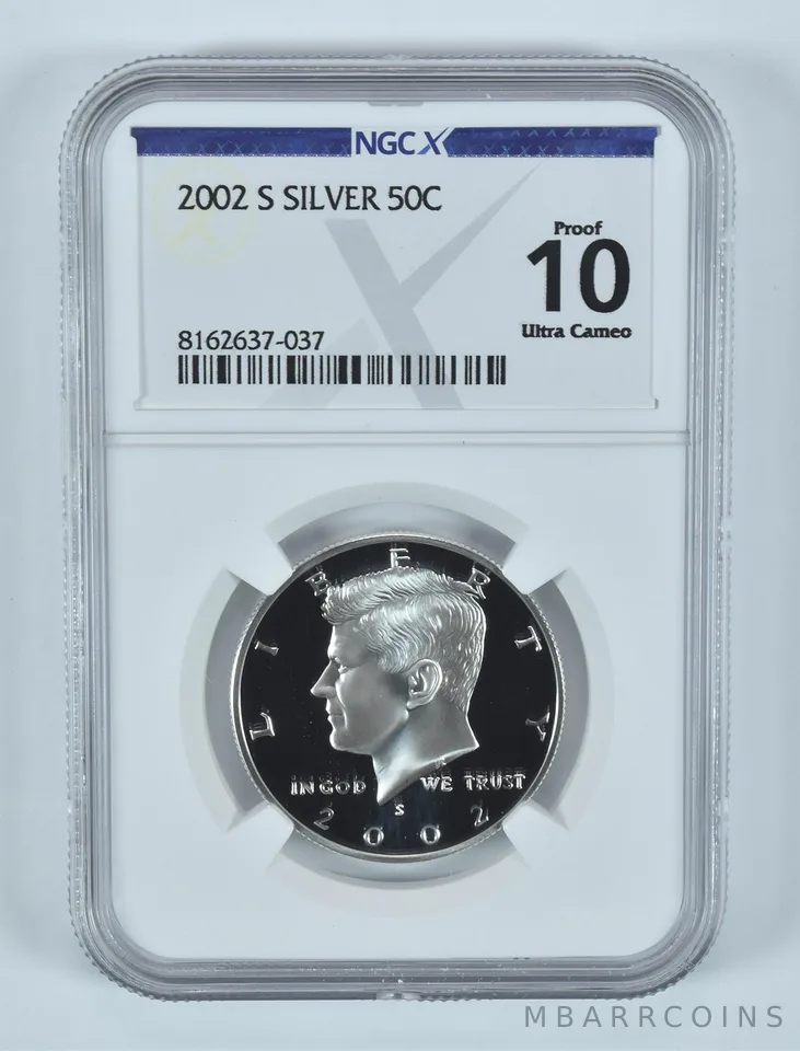 2002-S Kennedy Half Dollar Silver Proof 10 UCAM NGC X NGCX