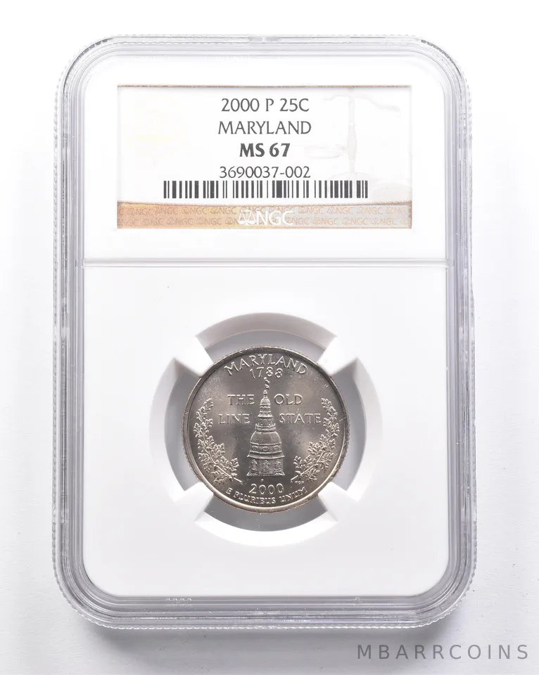 MS67 2000-P Washington State Quarter Maryland NGC *6333
