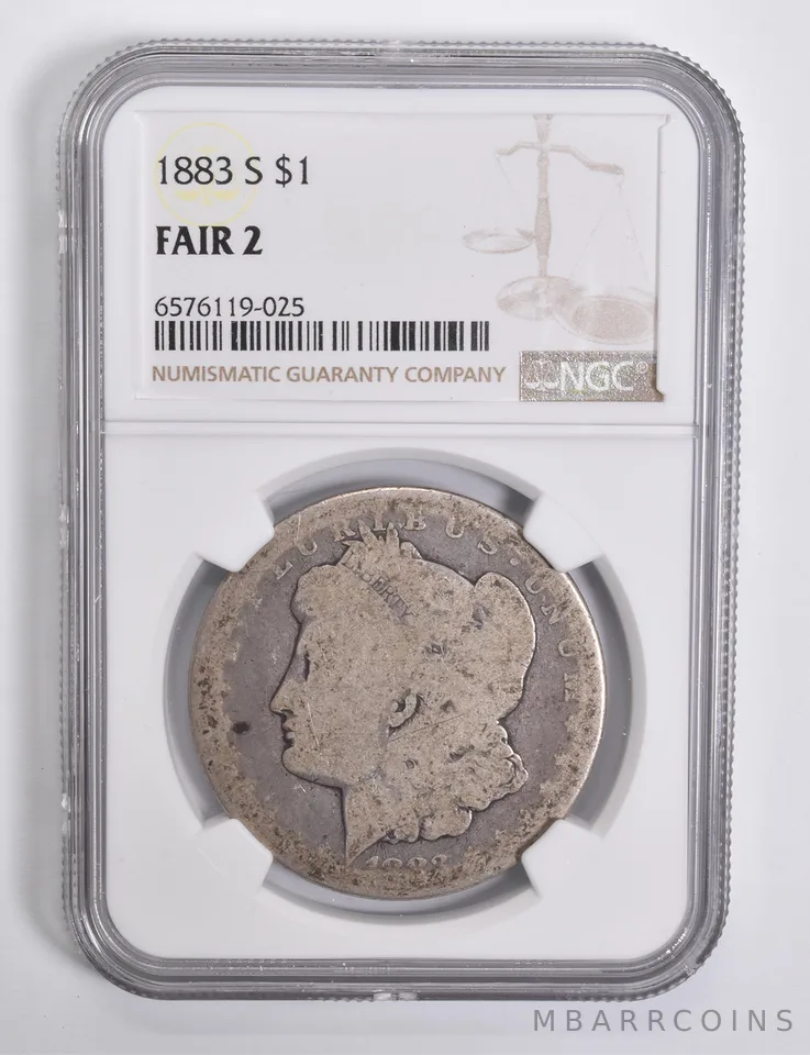 FAIR 2 1883-S Morgan Silver Dollar NGC Lowball Low Ball a4559