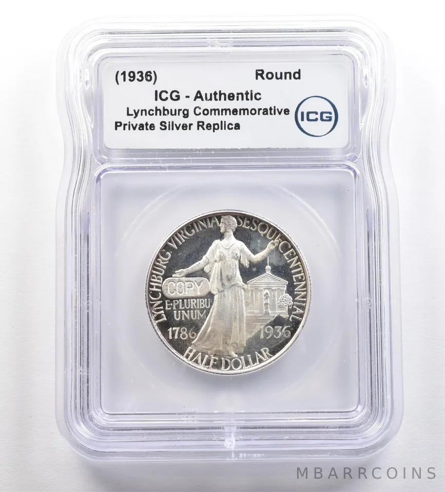 (1936) Lynchburg Commemorative Gallery Silver Half Dollar ICG *4252