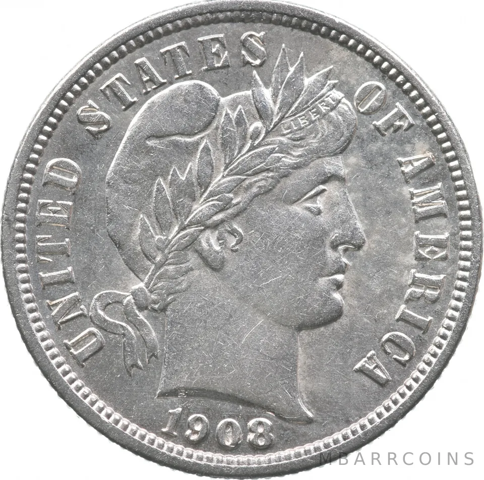 1908-S Barber Dime a4330