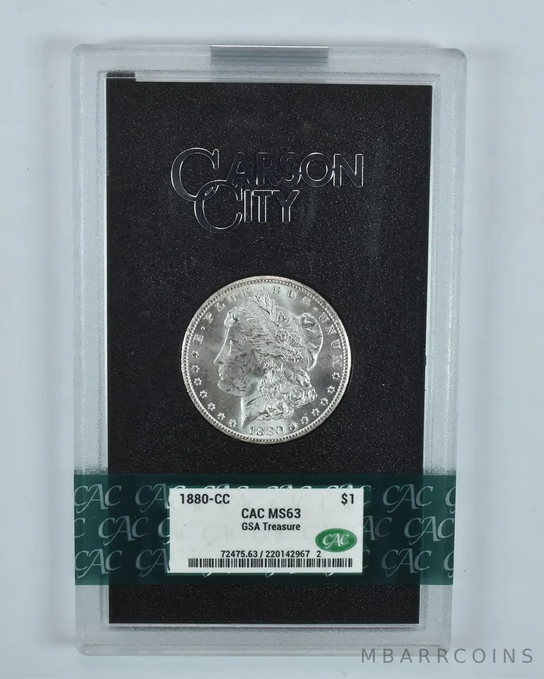 1880-CC Morgan Silver Dollar GSA Treasure MS63 CAC CACg