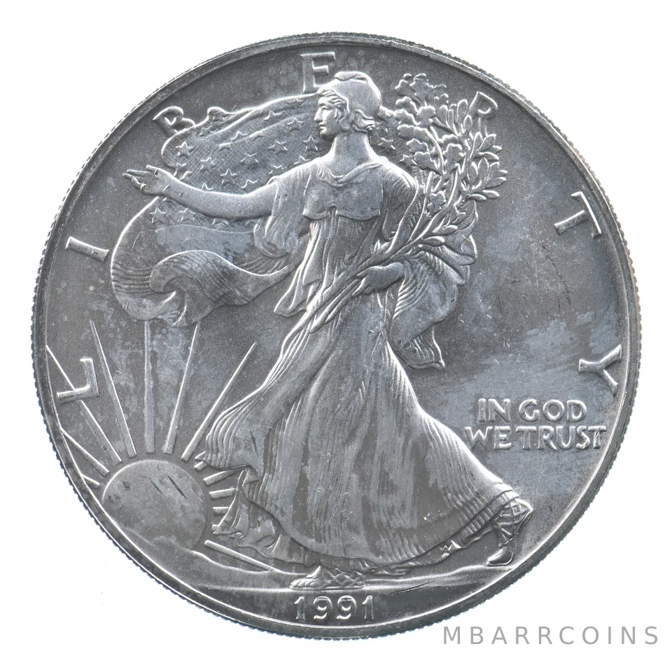 Better Date 1991 American Silver Eagle 1 Troy Oz .999 Fine Silver *765